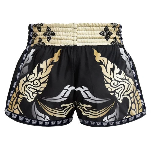 TUFF King Of Naga Black Retro Muay Thai Shorts 5 TUFF King Of Naga Black Retro Muay Thai Shorts - Image 3