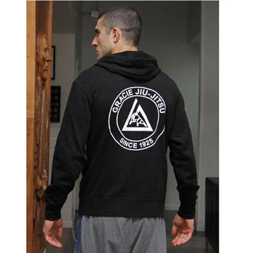 Gracie Jiu Jitsu Black Zip Hoodie 6 Gracie Jiu Jitsu Black Zip Hoodie - Image 4