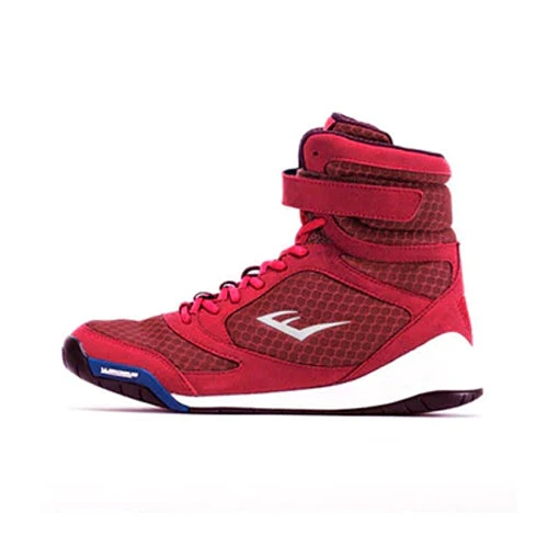 Everlast Elite High Top Boxing Shoes - Red 3 Everlast Elite High Top Boxing Shoes - Red