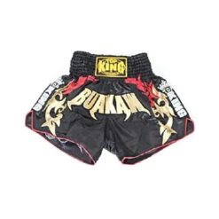 Top King Muay Thai Shorts Black Buakaw