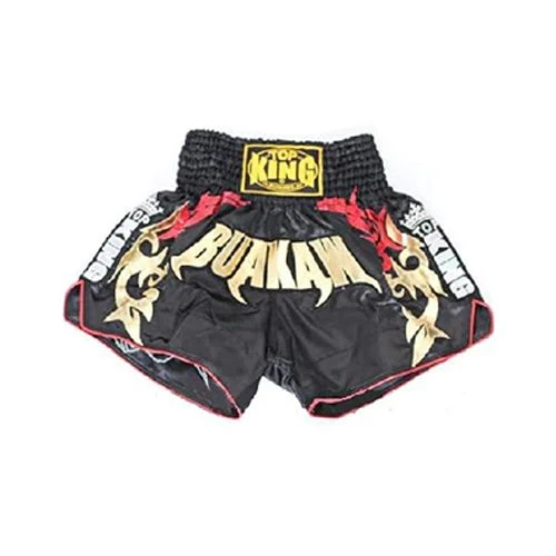 Top King Muay Thai Shorts Black Buakaw 3 Top King Muay Thai Shorts Black Buakaw