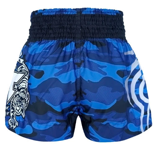 TUFF - Blue Camouflage Muay Thai Shorts 6 TUFF - Blue Camouflage Muay Thai Shorts - Image 4