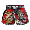 TUFF Red Chinese Dragon Retro Muay Thai Shorts -Thefightfactory Shop 18