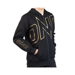 ONE World Champion Walkout Zip Hoodie - Black/Gold