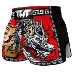 TUFF Red Chinese Dragon Retro Muay Thai Shorts 9 TUFF Red Chinese Dragon Retro Muay Thai Shorts -Thefightfactory Shop 20