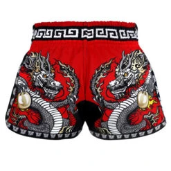 TUFF Red Chinese Dragon Retro Muay Thai Shorts 10 TUFF Red Chinese Dragon Retro Muay Thai Shorts -Thefightfactory Shop 21