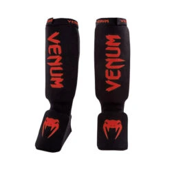 Venum Kontact Shin Guards - Black/Red