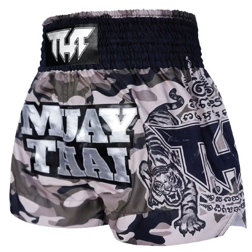 TUFF Grey Camouflage Muay Thai Boxing Shorts 4 TUFF Grey Camouflage Muay Thai Boxing Shorts - Image 2