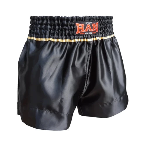 Han Muay Thai Shorts Comfort Fit - Black 3 Han Muay Thai Shorts Comfort Fit - Black