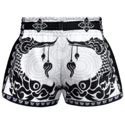 TUFF The Great Hongsa White Retro Muay Thai Shorts -Thefightfactory Shop 59