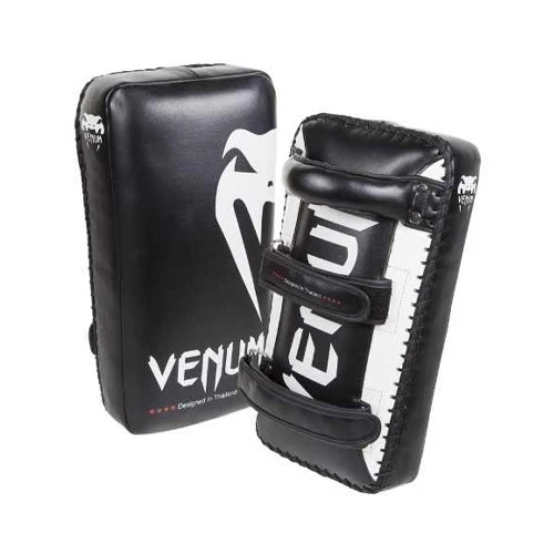 Venum Giant Muay Thai Kick Pads - Black White 3 Venum Giant Muay Thai Kick Pads - Black White