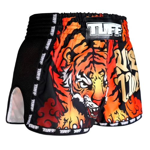 TUFF Furious Tiger Retro Muay Thai Shorts 4 TUFF Furious Tiger Retro Muay Thai Shorts - Image 2