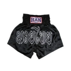 Han Muay Thai Shorts Black White