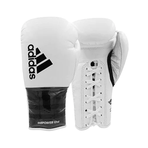 Adidas Adipower 500 Boxing Gloves Pro White / Black 3 Adidas Adipower 500 Boxing Gloves Pro White / Black