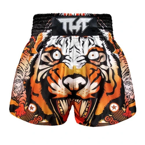 TUFF Orange Cruel Tiger Thai Boxing Shorts 3 TUFF Orange Cruel Tiger Thai Boxing Shorts