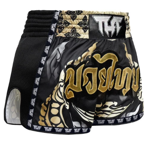 TUFF King Of Naga Black Retro Muay Thai Shorts 4 TUFF King Of Naga Black Retro Muay Thai Shorts - Image 2
