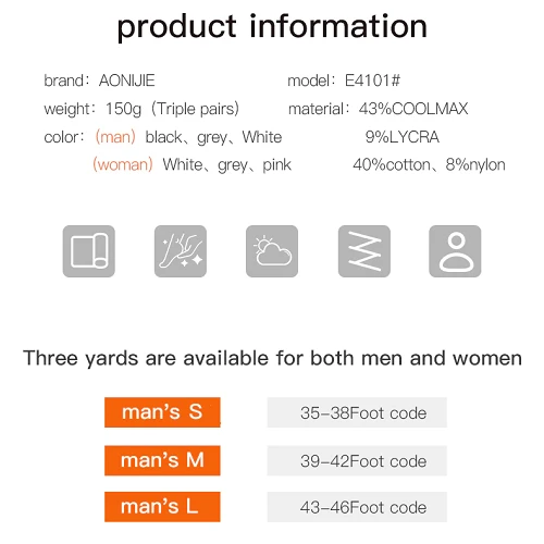 Aonijie Coolmax Low Cut Running Socks 3Pairs 6 Aonijie Coolmax Low Cut Running Socks 3Pairs - Image 4