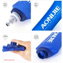 Aonijie Folding Collapsible Soft Flask Water Bottle 9 Aonijie Folding Collapsible Soft Flask Water Bottle -Thefightfactory Shop AONIJIEFoldingCollapsibleSoftFlaskWaterBottle2