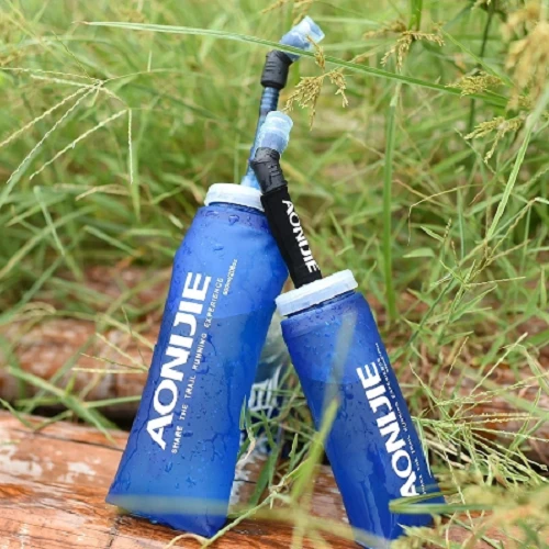 Aonijie Folding Collapsible Soft Flask Water Bottle With Straw 5 Aonijie Folding Collapsible Soft Flask Water Bottle With Straw - Image 3