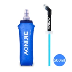 Aonijie Folding Collapsible Soft Flask Water Bottle With Straw 11 Aonijie Folding Collapsible Soft Flask Water Bottle With Straw -Thefightfactory Shop AONIJIEFoldingCollapsibleSoftFlaskWaterBottlewithStraw500