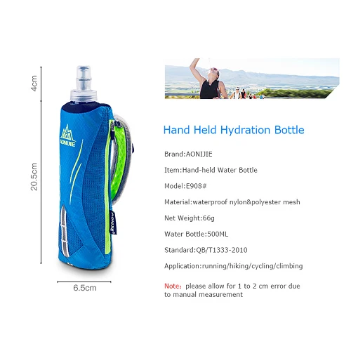 Aonijie Running Hand-held Water Bottle Storage 12 Aonijie Running Hand-held Water Bottle Storage - Image 10