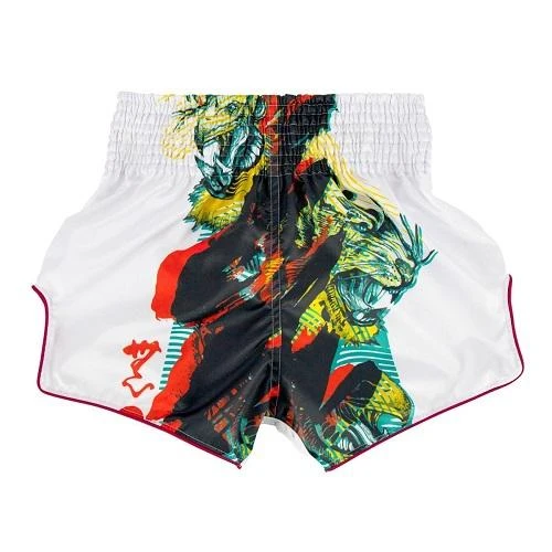 Fairtex Slim Cut Muay Thai Shorts Satoru White BS1908 4 Fairtex Slim Cut Muay Thai Shorts Satoru White BS1908 - Image 2