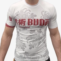 Budo Onikuma Rash Guard White -Thefightfactory Shop BUDOONIKUMARASHGUARDWHITE1