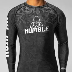 Humble Black Camo Rashguard -Thefightfactory Shop Blackcamofrontview500x500x72px