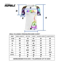 Humble Culture Hype Rashguard -Thefightfactory Shop CHRashguardSizechart