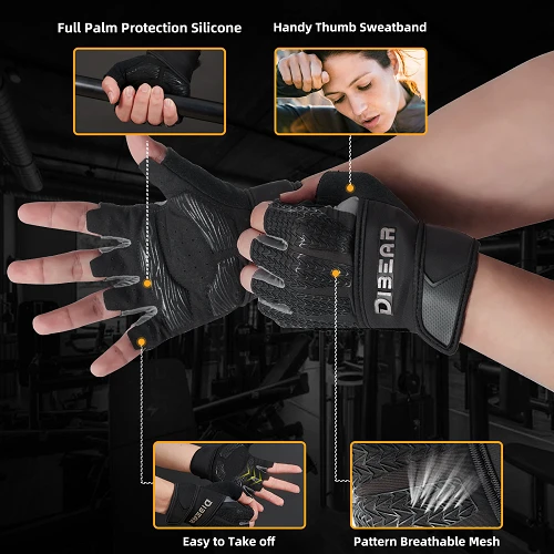 Dibear Gym Weightlifting Gloves 5 Dibear Gym Weightlifting Gloves - Image 3
