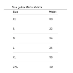 Fight Factory Trainer Fleece Shorts -Thefightfactory Shop FleeceShortsSizeChart