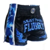 Fluory Eternity Camo Retro Muay Thai Shorts Blue -Thefightfactory Shop Fluory Eternity Camo Retro Muay Thai Shorts Blue