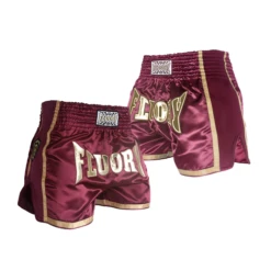 Fluory Eternity Classic Retro Muay Thai Shorts Maroon