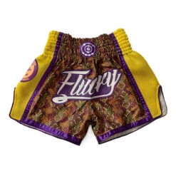 Fluory Eternity Snake Retro Muay Thai Shorts Yellow