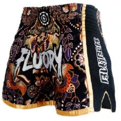Fluory Eternity Retro Muay Thai Shorts Black Gold 7 Fluory Eternity Retro Muay Thai Shorts Black Gold -Thefightfactory Shop FluoryEternityRetroMuayThaiShortsBlackGold1