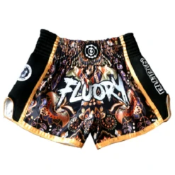 Fluory Eternity Retro Muay Thai Shorts Black Gold 8 Fluory Eternity Retro Muay Thai Shorts Black Gold -Thefightfactory Shop FluoryEternityRetroMuayThaiShortsBlackGold2
