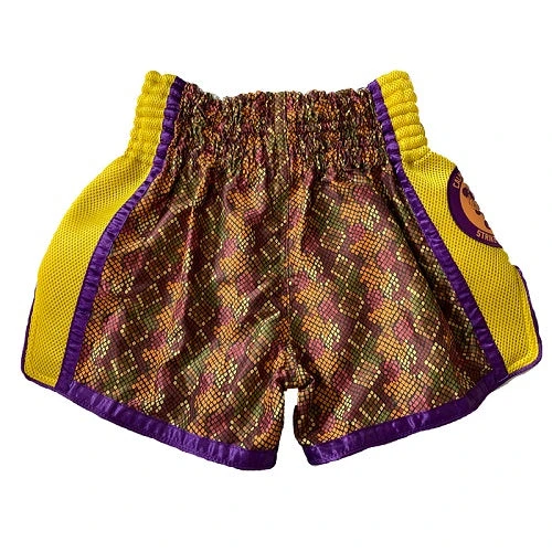 Fluory Eternity Snake Retro Muay Thai Shorts Yellow 4 Fluory Eternity Snake Retro Muay Thai Shorts Yellow - Image 2