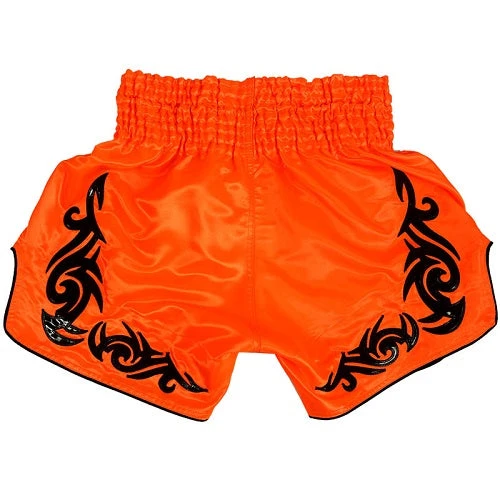 Fluory Neon Retro Muay Thai Shorts Orange 4 Fluory Neon Retro Muay Thai Shorts Orange - Image 2