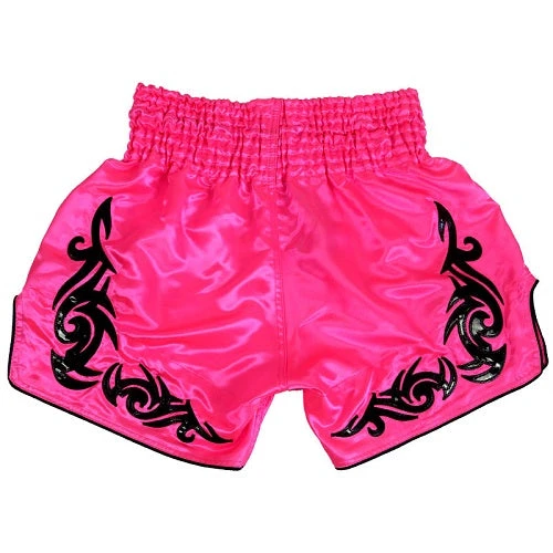 Fluory Neon Retro Muay Thai Shorts Pink 4 Fluory Neon Retro Muay Thai Shorts Pink - Image 2