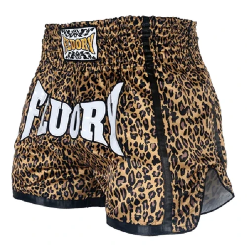 Fluory Leopard Print Retro Muay Thai Shorts 4 Fluory Leopard Print Retro Muay Thai Shorts - Image 2