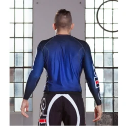 Grips GT04 Long Sleeve Rashguard Blue -Thefightfactory Shop GripsLongSleeveRashguardBlue1