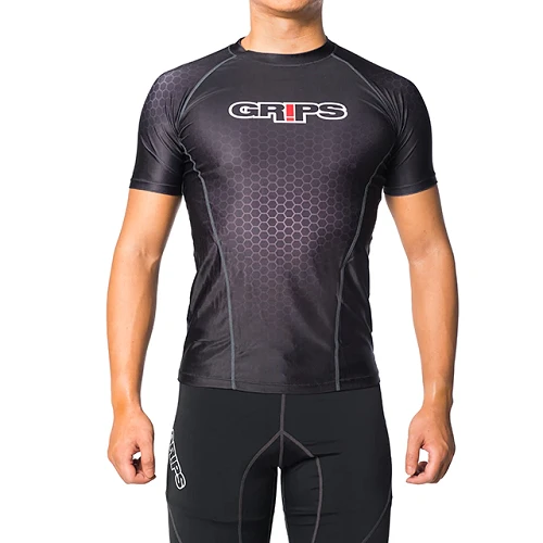 Grips GT01 Short Sleeve Rashguard Black 6 Grips GT01 Short Sleeve Rashguard Black - Image 4