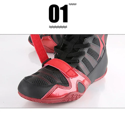 Kangrui Pro High Top Boxing Shoes Blue 5 Kangrui Pro High Top Boxing Shoes Blue - Image 3