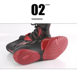 Kangrui Pro High Top Boxing Shoes Black -Thefightfactory Shop KANGRUIProHighTopBoxingShoes2 94f4415b 9c5e 4d6f a689 4fd769ca48ca