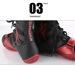 Kangrui Pro High Top Boxing Shoes Red -Thefightfactory Shop KANGRUIProHighTopBoxingShoes3 eef833c0 a7e6 4e8a 8b05 847a7c9383a9