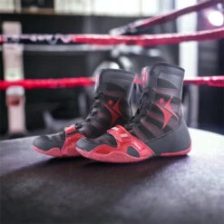 Kangrui Pro High Top Boxing Shoes Black -Thefightfactory Shop KangBlack