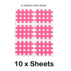 Kindmax Kinesiology Cross Pads 10 Sheets -Thefightfactory Shop KindmaxKinesiologyPadsPink