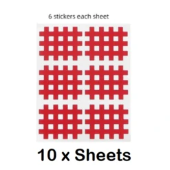Kindmax Kinesiology Cross Pads 10 Sheets -Thefightfactory Shop KindmaxKinesiologyPadsRed