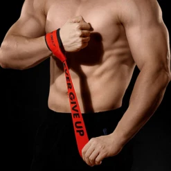MKAS Fitness Never Give Up Gym Lifting Straps 1 Pair -Thefightfactory Shop MKASGymLiftingStraps1