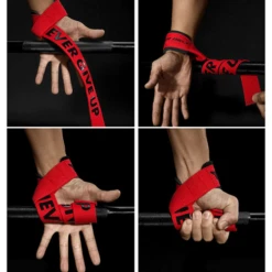MKAS Fitness Never Give Up Gym Lifting Straps 1 Pair -Thefightfactory Shop MKASGymLiftingStraps2